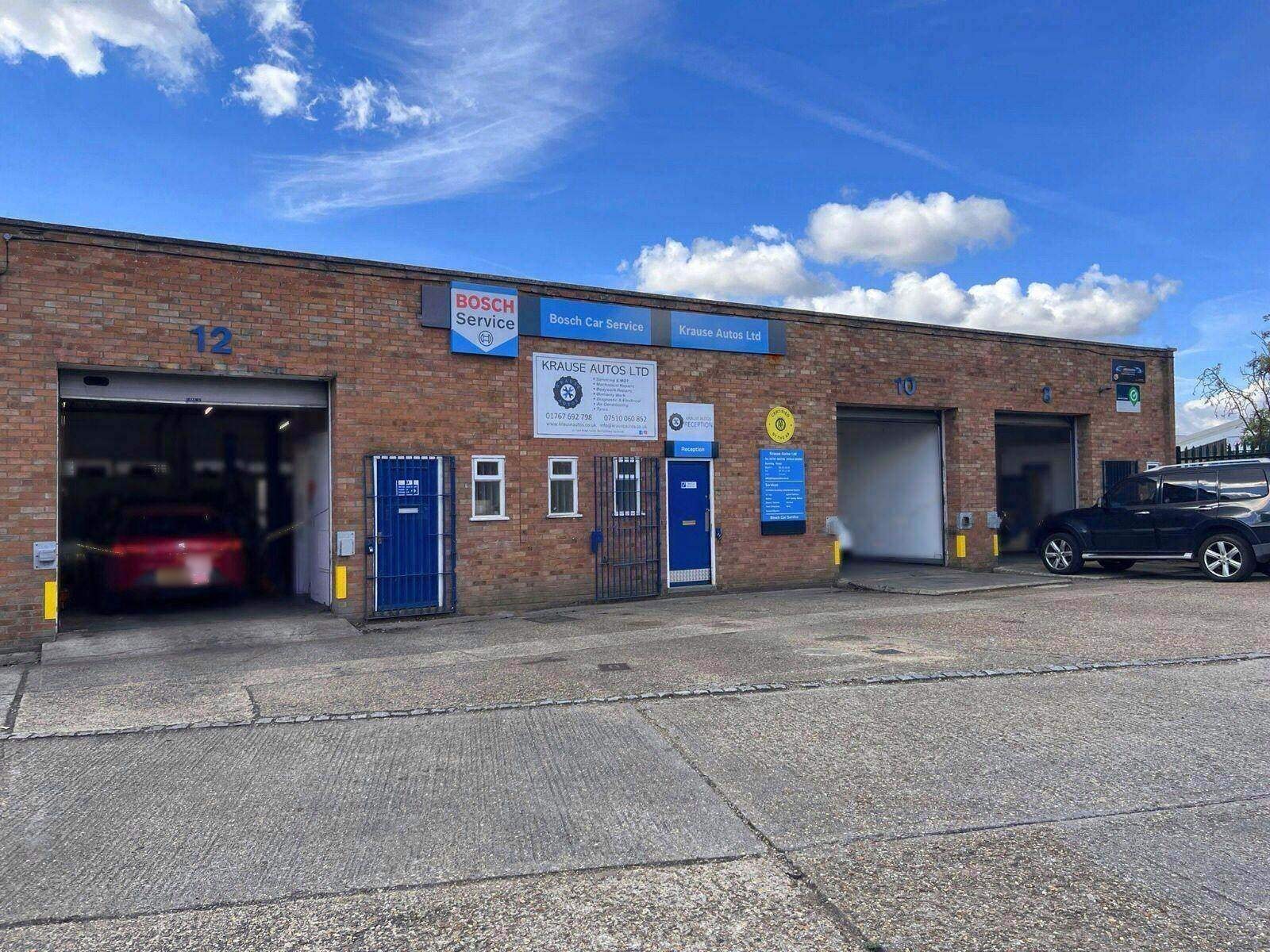 The premises frontage in sunshine